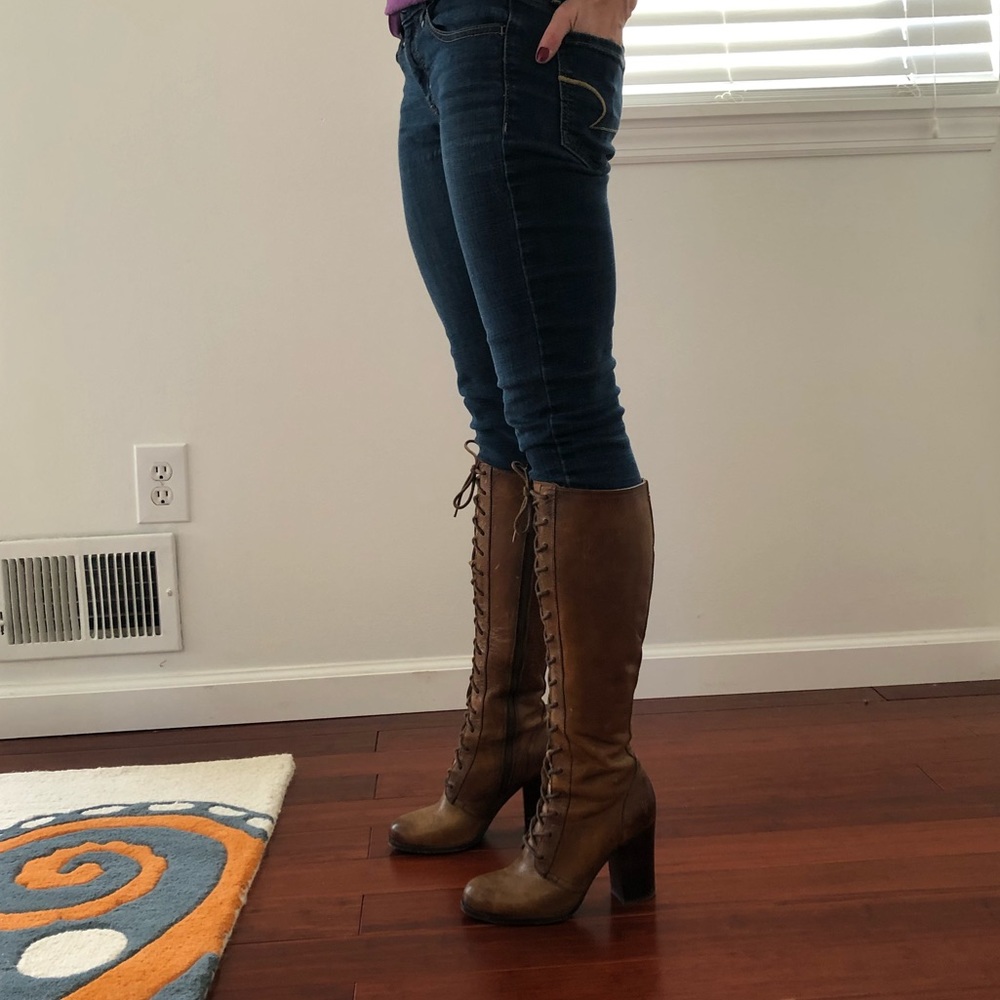 Frye Parker lace-up tall boots